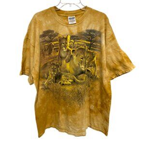 Vintage Liquid Blue Shirt 2XL Lions Cubs Tie-Dye 2000 Y2K MGM Grand Heavy Cotton